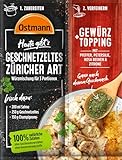 Ostmann Gewürze - Heute gibt's Geschnetzeltes Züricher Art | Würzmischung für 3 Portionen mit passendem Gewürztopping zum individuellen Verfeinern | 100 % natürliche Zutaten | 27 g im Beutel