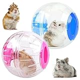 Cisolen 2 Stück Hamster Run Ball Hamsters Gymnastikball Laufball Hamsterball Hamsterkugel Transparent Hamster Übung Ball Laufkugel Spielzeug Hamsterrad Laufkugel