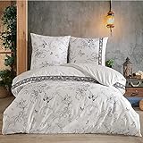 Buymax® Bettwäsche 200x220 100% Baumwolle 3-Teilig Bettbezug - Bettwäsche-Sets 200 x 220cm mit 2 mal Kissenbezüge 80x80cm, ÖKO-TEX Renforcé-Bettdeckenbezug Set mit Reißverschluss
