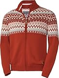 Hinterstoisser Strickjacke Herren, Norweger Jacke Herren, warme Winter-Strickjacke ähnlich Norweger Pullover, superweiche Winterjacke aus 100% Baumwolle, Terrakotta, Gr. 56