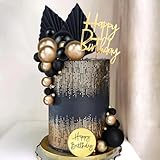 26 Stück Gold Tortendeko Geburtstag Kuchen Deko für Kinder oder Erwachsene