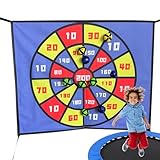 Dartscheibe für Dartpfeile, selbstklebend, mit Bällen – Spielerische Aktivität, Familie, mit 10 klebrigen Bällen für Garten und Innenbereich