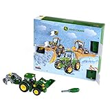 Theo Klein 3936 John Deere Adventskalender mit 24 Türchen I Set zum BAU eines Traktors im Maßstab 1:24 I Inkl. Schraubendreher I Maße: 41 cm x 12 cm x 12 cm I Spielzeug für Kinder ab 3 Jahren