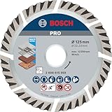 Bosch 1x PRO Multi Material Diamanttrennscheibe (für Beton, Stahlbeton, Ø 125 mm, Professional Zubehör Kleiner Winkelschleifer)