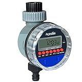 Aqualin Bewässerungsuhr mit Kugelhahn Automatischer Bewässerungscomputer Wasser Zeitschaltuhr Bewässerungssystem für Garten Hof (mit Display) … Blau