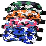 Camouflage-Schlafmasken, weiche Camouflage-Augenmasken, bequem, künstliche Seide, Schlafmasken mit elastischen Bändern, für Jungen und Kinder, zum Schlafen, blockierendes Licht für Männer und Frauen,