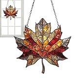 Sonnenfänger für Fenster | Anhänger aus Acryl, Ahornblätter, Herbst, Dekoration, Thanksgiving, dekorative Wanddekorationen für Garten, Schlafzimmer, Wand, Tore, Balkon