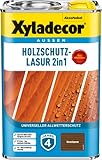 Xyladecor Holzschutz-Lasur 2in1, Universeller Allwetter-Schutz – Der Klassiker, Nussbaum, 4 l