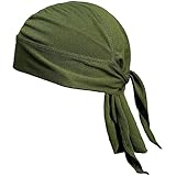 VIAUMBR Piratentuch Bandana Cap Durag Fahrrad Kopfbedeckung Motorrad Kopftuch unter Fahrradhelm Piraten Tuch Pirat Sommer Olive