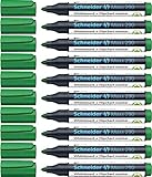 Schneider Maxx 290 Marker (Für Whiteboards und Flipcharts, Strichstärke: 2-3 mm) 10er Packung grün