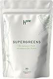 h2one SUPERGREENS - dein Superfood mit der puren Kraft der Natur ! Spirulinapulver Chlorellapulver, Brennnesselpulver, Viktamin K1, 30 Portionen