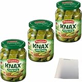usy Bundle für Hengstenberg Knax Gewürzgurken 3er Pack (3x330g Glas) + usy Block
