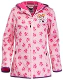 Brandsseller Mädchen Softshelljacke 110/116 Outdoor Kinderjacke Regenjacke Winddicht mit Motiv - Rosa