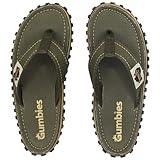 Gumbies Classic - Flip Flops aus recycelten Materialien - robuste Sohle aus wiederverwerteten Autoreifen, ergonomisches Fußbett - Khaki, 45
