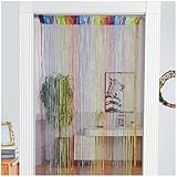 ElevaPulse Perlenvorhang, 200 X 100 cm Fadenvorhang, Perlenvorhang Türvorhang, Türvorhang Perlen, Fliegenvorhangvorhang Bunt, Fransenvorhang, Fliegenschutz Tür, Tür Vorhang, Türvorhang