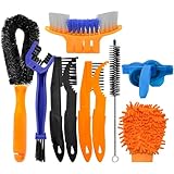 Leyrens Fahrrad Reinigungsbürste, 10 Stück FahrradKetten Motorradketten Reinigungsbürste Kit, Kettenbürste, schmutzige Reinigung für Fahrrad-Eckflecken, passend für Mountainbike Fahrrad Motorrad