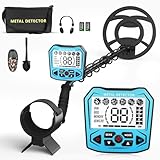 HIUYRFS Metalldetektor Hochgenauige，Verstellbare Länge 113 cm t- 141 cm, 5 Modes Wiederaufladbare Profi Metalldetektoren with LCD -Bildschirm，IP68 Waterproof Search Coil für Erwachsene & Kinder