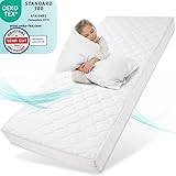 Sun Garden Kindermatratze 90x200 cm H3, Oeko-Tex 100 Zertifiziert, Kinderbettmatratze in Papierverpackung, Bezug waschbar, Optimale Kinderbettmatratze, Klimafaser-Versteppung, Modell P1440 ComfortPur