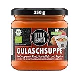 Little Lunch Gulaschsuppe Bio | 100% Bio-Qualität | Bio-Rindfleisch | Ohne zugesetzten Zucker | Glutenfrei | Laktosefrei | Keine künstlichen Zusätze | Ohne Geschmacksverstärker | 350g