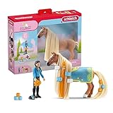 schleich HORSE CLUB 42585 Sofia's Beauties 18-Teiliges Pferde-Beauty-Set - Reiterin Kim und Pferd mit Mähne und Schweif zum Striegeln plus Zubehör, Pferde Spielzeug ab 5 Jahren