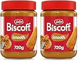 Lotus Biscoff | Süßer Brotaufstrich | Cremig | Karamellisierter Keksgeschmack | Vegan | Nussfrei | Kein Zusatz von Aromen oder Farbstoffen | PET Glas | 720g (Packung mit 2)
