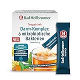 Bad Heilbrunner Tassenfertige Sticks - Darm-Komplex mit Mikrobiotischen Bakterien, Unterstützt die Darmflora mit Fenchel und Kurkuma, Vegan & Glutenfrei – 8 x 10 Sticks