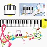 XUBX 49 Tasten Roll up Faltbares Piano Klavier für Anfänger, Klavier zum Aufrollen, tragbares elektronisches Klavier, MIDI Folding E-Piano für Kinder Kinder Anfänger, elektronisch, digital