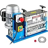 VEVOR Elektrische Abisoliermaschine, 370 W, 1,5 mm-38 mm, Kabelabisoliermaschine, Abisoliermaschine, 11 Kanäle, 10 Klingen zum Recycling von Kupferdrähten/Entfernen, Isolierung aus Kunststoff, Gummi