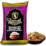 Zeenat Basmati Rice, Extra Long Grain, Biryani, Especially Suitable for Daily Cooking, Naturally Matured, Perfect for Daily Consumption. (1 kg)