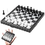 2 Stück Reiseschach, Schachspiel Für Kinder Und Erwachsene, Faltbares Schachbrett 13 cm × 13 cm, Kompakt Und Leicht Für Reisen, Outdoor Und Familienunterhaltung