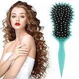 QOMJUFA Lockenbürste,Haarbürste mit Luftkissen, Neu Bounce Curl Brush, Curl Define Stylingbürste,Haarbürste zum Entwirren für Frauen