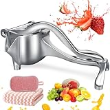 Edelstahl-Entsafter, Handpresse, robuste Handentsafter, manuelle Entsafter, Handpresse, Presse für Zitrone, Granatapfel, Orange, Küchenwerkzeug (17,8 x 7,5 cm)