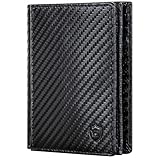 VON HEESEN® Leder Geldbörse mit Münzfach & RFID Schutz Herren & Damen - Echtleder Geldbeutel für Männer & Frauen - Portemonnaie Brieftasche Wallet Portmonee (Carbon-Schwarz)