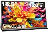 COOLHOOD Portable Monitor 18,5 Zoll, 120Hz 1080P Tragbarer Monitor mit USB C HDMI VESA HDR, Externer Mobiler Bildschirm for Laptop, Phone, Spielkonsole