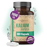 Kalium Hochdosiert - Kalium Kapseln – 300 Kapseln - Vegan - Frei von Zusatzstoffen – 682,2mg Kalium pro Tagesdosierung - Potassium Citrate