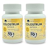 MIKTECH Colostrum – Rinder-Colostrum aus EU – 180 Kapseln von Natur aus Immunglobuline (IgG/IgA/IgM) - Protein - Lactoferrin (2er Pack)