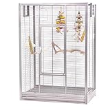 Montana Cages | Premium Vogelvoliere New Melbourne I Vogelkäfig für Sittiche, kleine Papageien, AVILON Pulverbeschichtet, Platinum Edition, ca. 80 x 50 x 110 cm