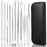 Blackhead Remover Aus Edelstahl - Pickel Entferner Aus Edelstahl Comedone Extractor Aus Edelstahl Komedonenquetscher Set Für Alle Hauttypen Pickel Ausdrücken Werkzeug Mit Aufbewahrungsbox