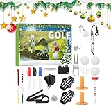 Generisch Adventskalender 24 Boxen,Golfbälle Für Damen | Enthält Bälle, Tees und Ballmarker für Training Spielrunde Geschenk Golfsport Männer Frauen