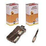 SINUS PROFI Holzlasur Eiche 2 Eimer je 5 Liter Holzschutz Holz Lasur Innen Außen