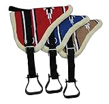 AMKA Reitkissen Bareback Pad Diamond kompl. Set mit Steigbügel Vollblut/COB