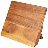 KARL HAUSMANN Messerblock Magnetisch ohne Messer - Magnetischer Messer block aus Akazienholz - magnet messerblock - Unbestückte Messerblöcke - Magnetic Knife Block - Messerhalter Magnetisch Holz
