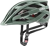 uvex i-vo cc - Leichter Allround-Helm für Damen und Herren - individuelle Größenanpassung - erweiterbar mit LED-Licht - Moss Green matt - 56-60 cm