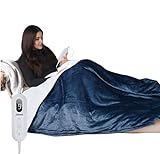 Olycism Heizdecke mit Abschaltautomatik 180x200cm Wärmedecke Heizdecke 9 Wärmestufen Bis zu 10 Stunden Auto-Off-Timer LED-Anzeige Elektrische Waschbar für Sofa Bett Office Geschenk