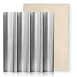 Anaeat Antihaftbeschichtete französische Baguette-Brotform mit dickem Proofing-Tuch, Teigunterlage – lange Sauerteigbrot-Backform für professionelle und Heimbäcker, perforierte Laib-Backformen