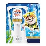 Sagrotan No-Touch Kids Hygiene Seife Starter-Set – Sagrotan No-Touch Automatischer Seifenspender inkl. Nachfüller Hygiene Seife Kamille – 1 x 250 ml Handseife