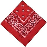 Bandana Halstuch Bikertuch Nickituch Kopftuch Baumwolle Mundschutz Piratentuch Rot