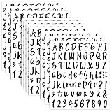 720 Stücke 10 Blätter Selbstklebende Buchstaben Nummern Aufkleber Hausnummer Vinyl Wasserdichte Sticker Klebebuchstaben für Briefkasten Schilder Tür Adressnummer DIY Scrapbooking 1Zoll (Schwarz)