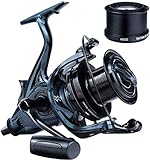 Sougayilang Karpfenangelrolle, ultra-leistungsstarke, glatte Spinnrolle 13+1BB Metallkörper 9000/10000/12000 Surf Angelrollen für Salzwasser und Süßwasser 12000