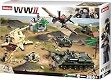 Sluban Klemmbausteine KlemmbausteineSL95568, WWII - Kampf um Kursk [M38-B0697], Spielset, Klemmbausteine, Soldaten, mit Spielfigur, Army WWII, Multi Color